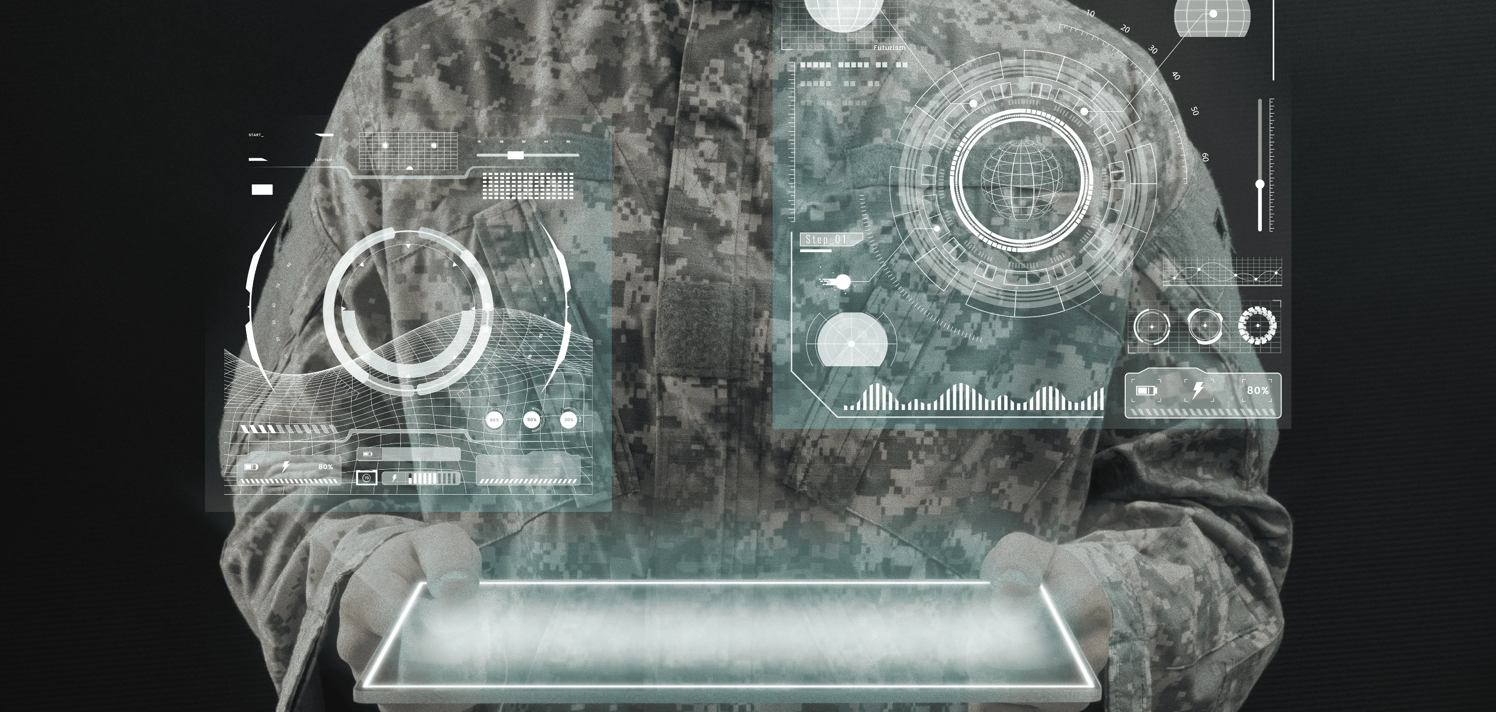 Service application banner showcasing mobile app solutions